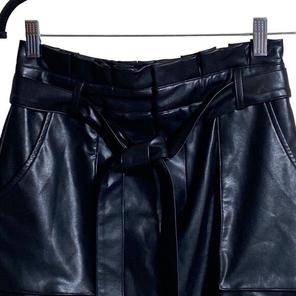 Gilli Women's Black Fauc Leather A-Line Mini Skirt Size S NWT - Picture 3 of 10